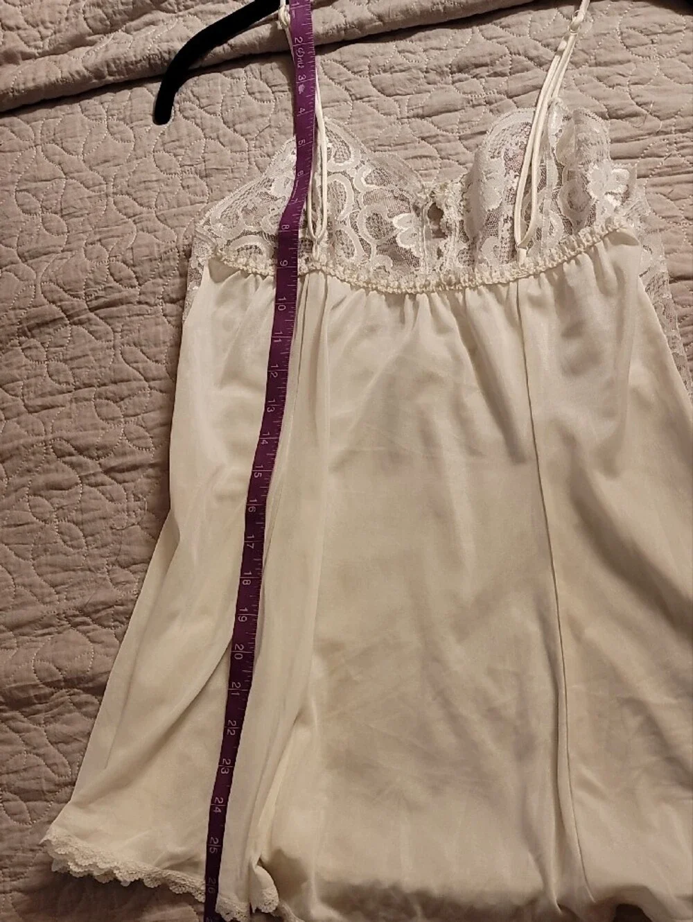 Vintage 70s/80s Fantasy Nightwear Lace Babydoll Cami Slip Top - Small